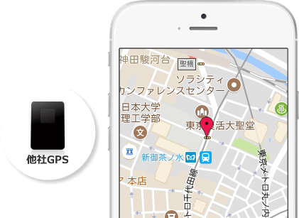 他社GPSではただのピン表示